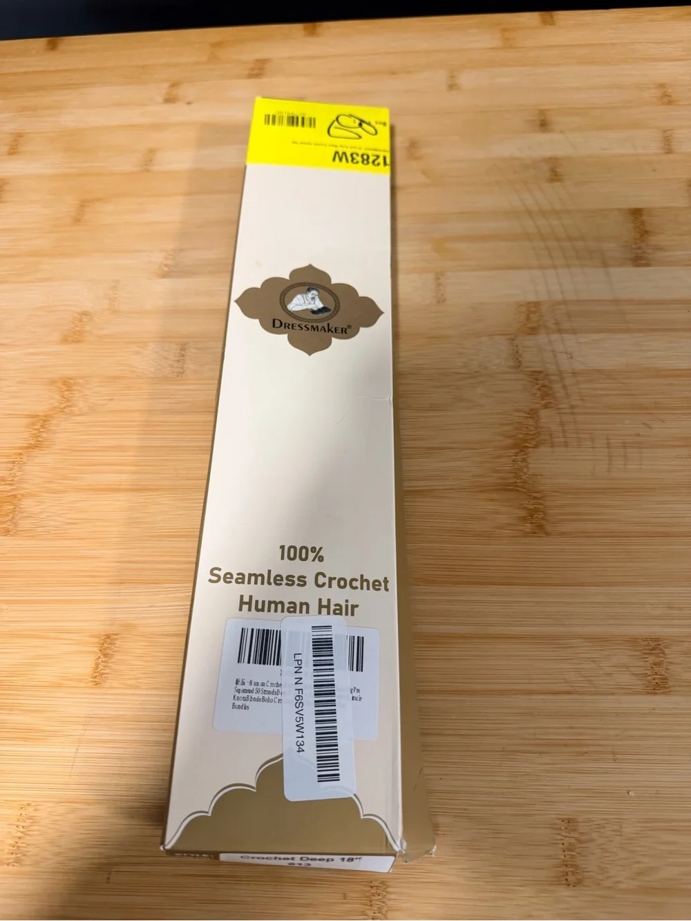 Dressmaker 18 inch Deep Wave Human Crochet HairExtensions – Golden Blonde